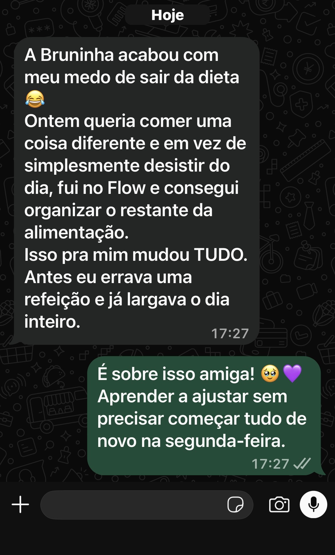 Relato sobre ajustar a rotina e dar continuidade